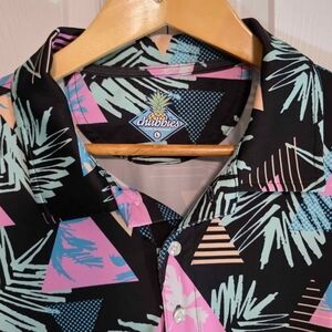 Chubbies Men's Tropical Geometric Shirt - Black, Pink, Blue